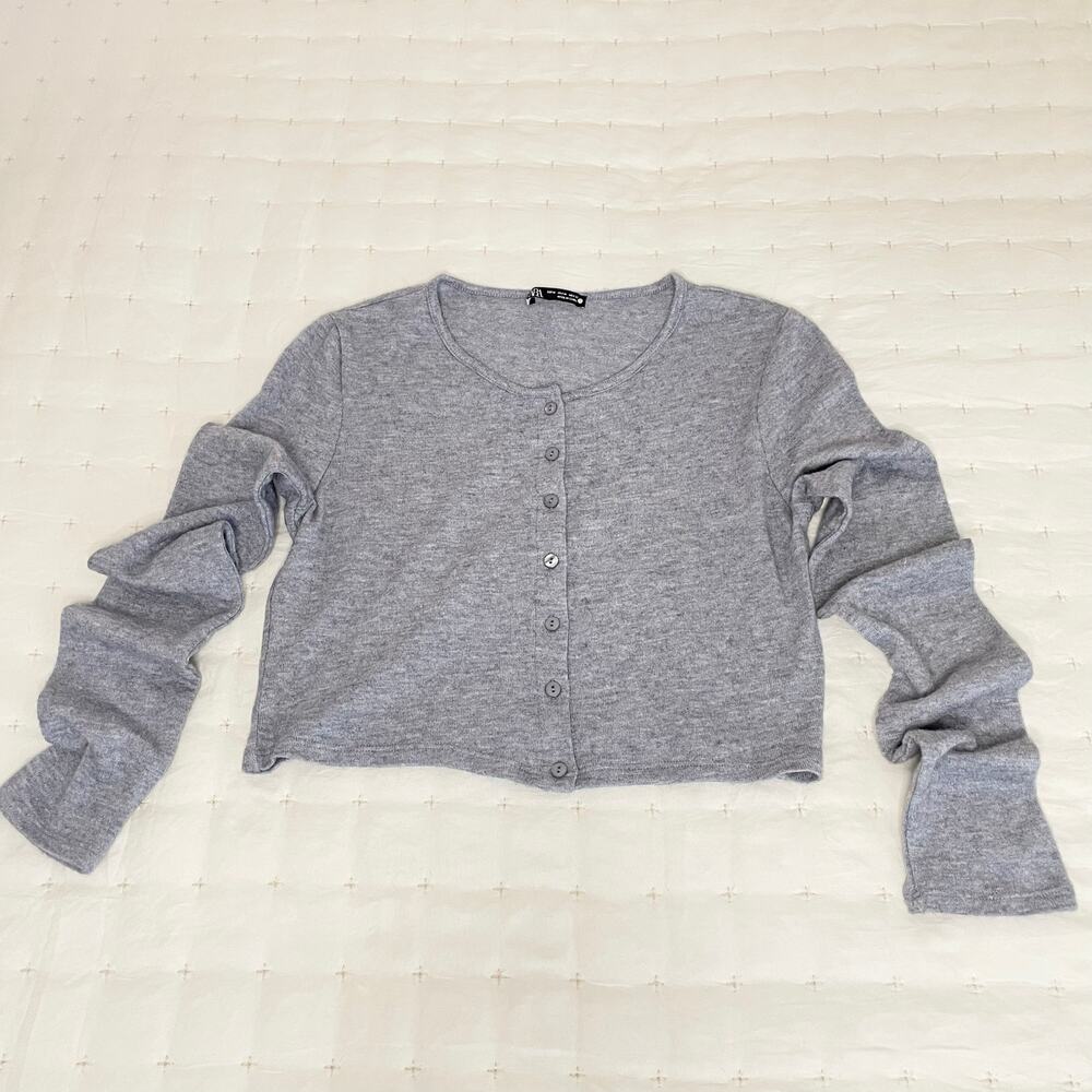 Zara Cropped Cardigan Sweater
